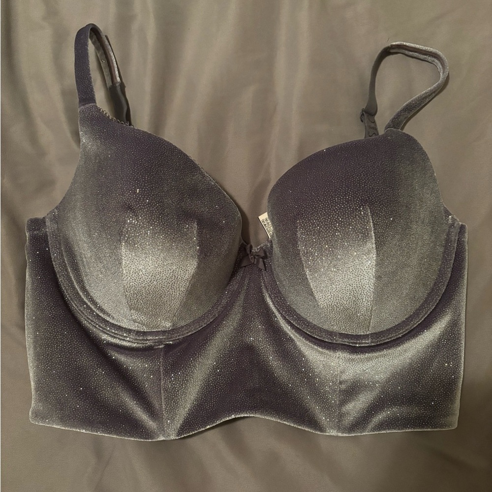 Victoria’s Secret silver bustier bra